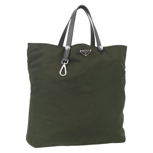 Prada Open Tote Tessuto, KHAKI, NYLON, Tote bag