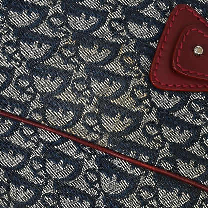 Christian Dior Vintage Trotter Zip Tote Diorissimo Canvas, NAVY, CANVAS, Tote bag