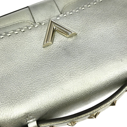 Louis Vuitton Very Chain Bag Whipstitch Leather, Silver, Leather, Handbag