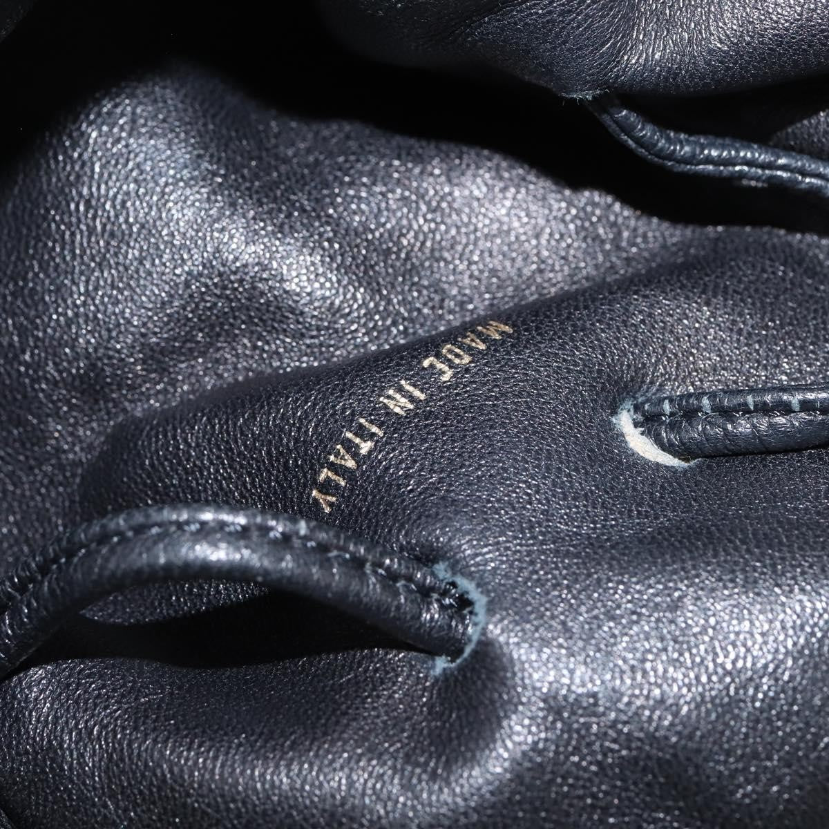 Chanel Vintage Drawstring Pouch Leather, BEIGE, LEATHER, Clutche & pouche