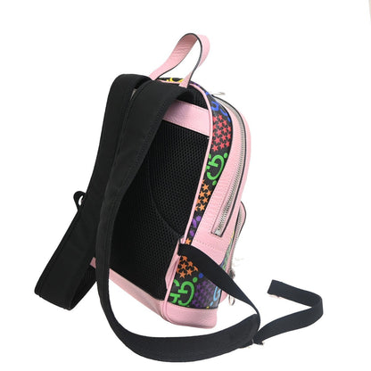 Gucci Zip Pocket Backpack Psychedelic Print GG Coated Canvas, MULTICOLOUR, LEATHER, Backpack