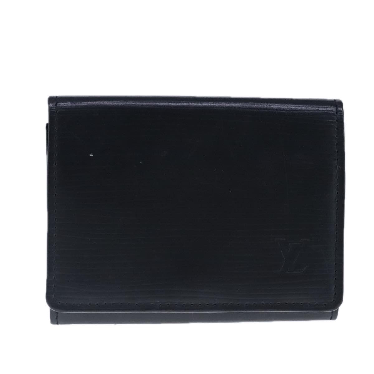 Louis Vuitton Envelope Business Card Holder Leather, BLACK, LEATHER, Card Holders