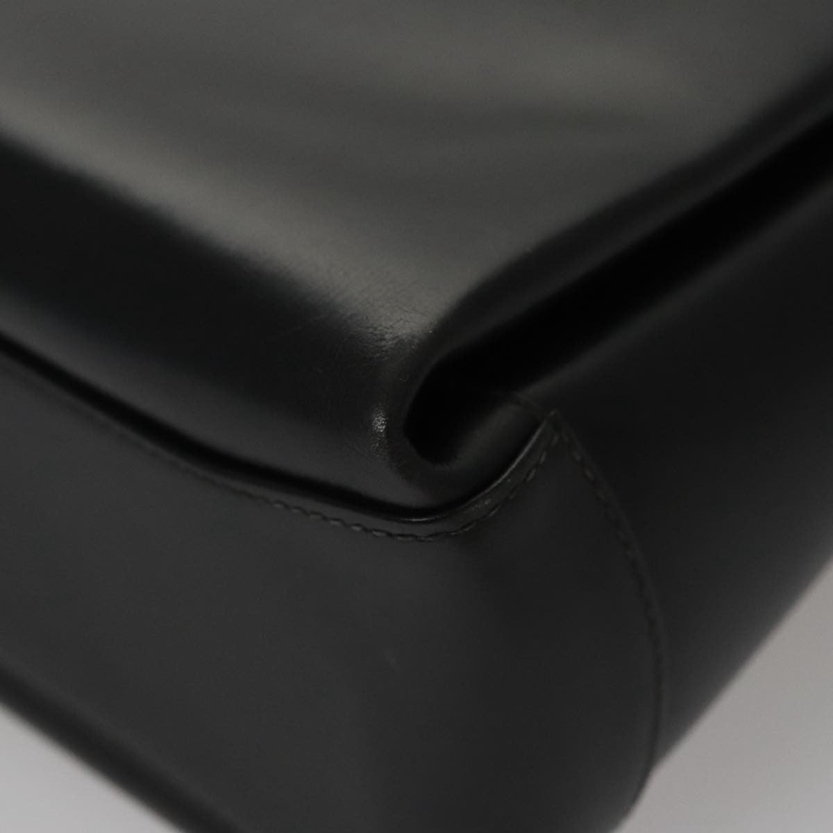 Gucci Vintage Convertible Bamboo Box Crossbody Bag Leather, BLACK, LEATHER, Handbag