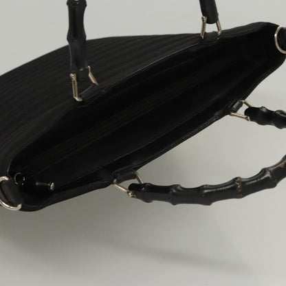 Gucci Vintage Bamboo Handle Tote Nylon, BLACK, NYLON, Tote bag