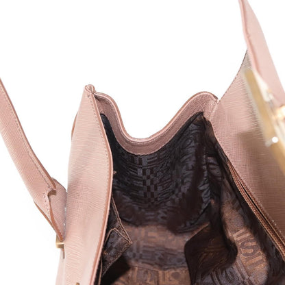 Salvatore Ferragamo Flap Satchel Saffiano Leather, GOLD, LEATHER, Handbag