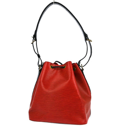 Louis Vuitton Bicolor Petit Noe Handbag Epi Leather, RED, LEATHER, Shoulder bag