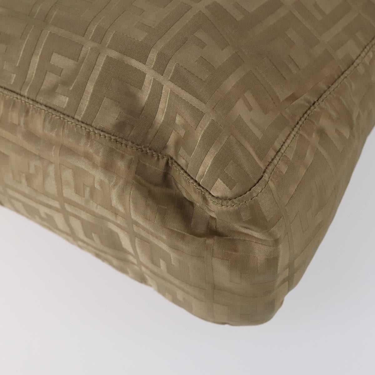 Fendi Logo Zucca Shoulder Bag Zucca, BEIGE, NYLON, Shoulder bag