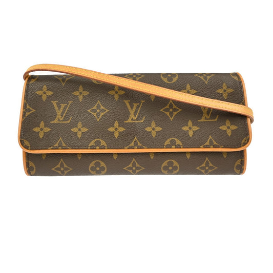 Louis Vuitton Twin Handbag Monogram Canvas, BROWN, CANVAS, Shoulder bag
