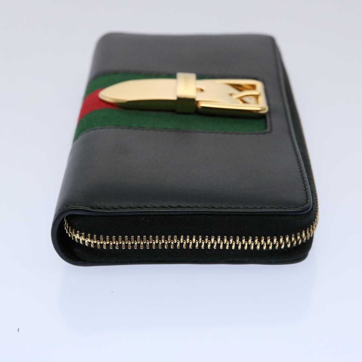 Gucci Sylvie Continental Wallet Leather, BLACK, LEATHER, Wallets