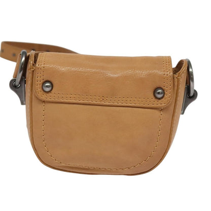 Celine Shoulder Bag Leather, BEIGE, LEATHER, Shoulder bag