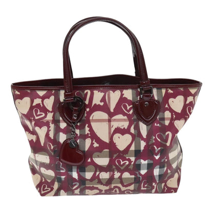 Burberry Open Tote Printed Canvas, BEIGE, CANVAS, Tote bag