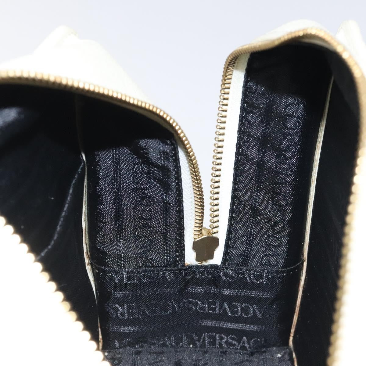 Versace Vintage Handbag Leather, WHITE, LEATHER, Handbag