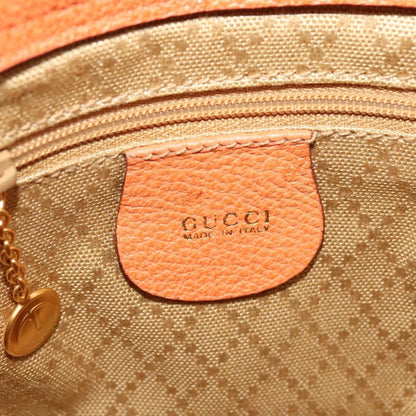 Gucci Vintage Bamboo Front Pocket Tote Suede, ORANGE, SUEDE, Tote bag