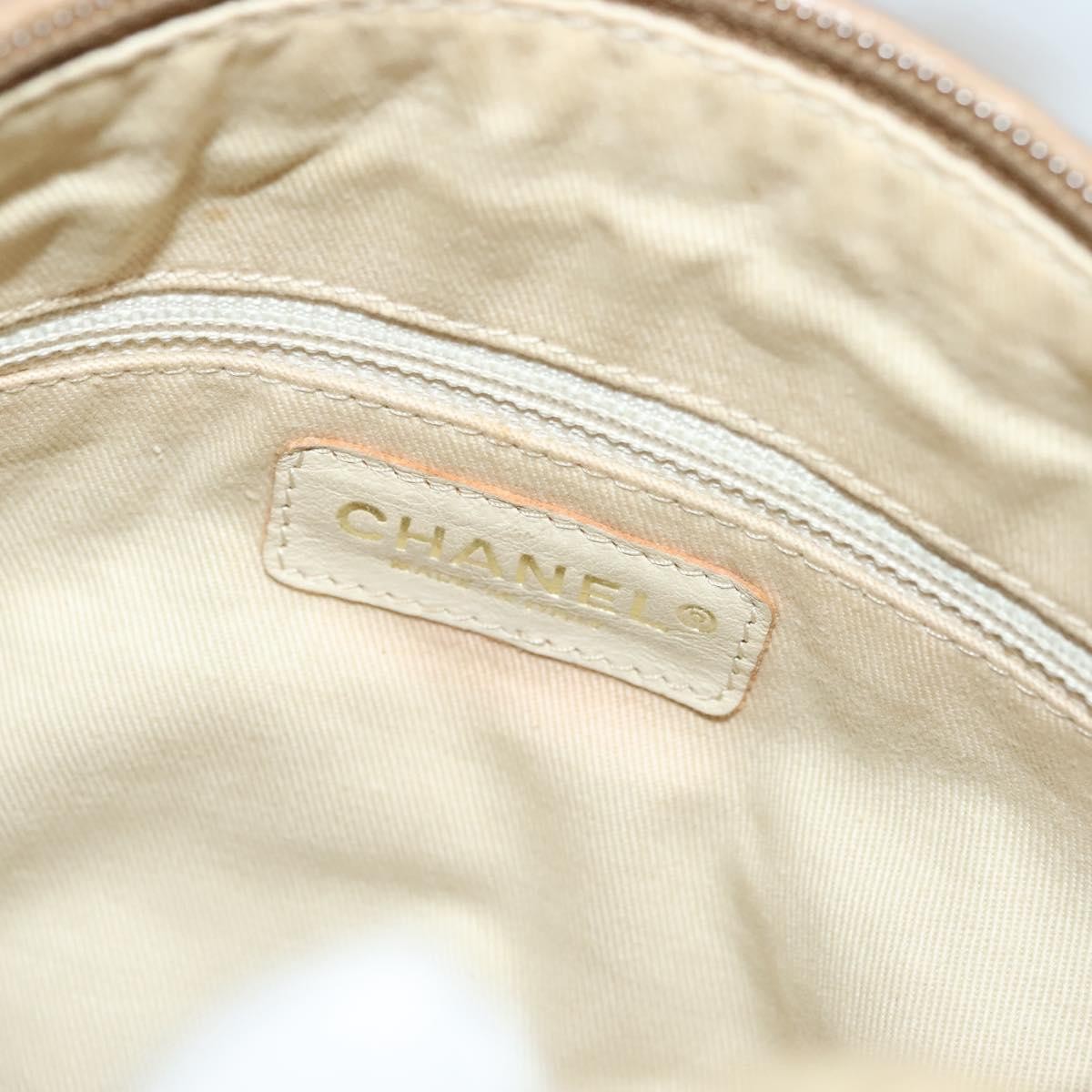 Chanel Vintage Wild Stitch Zip Shoulder Bag Quilted Lambskin, BROWN, LEATHER, Shoulder bag