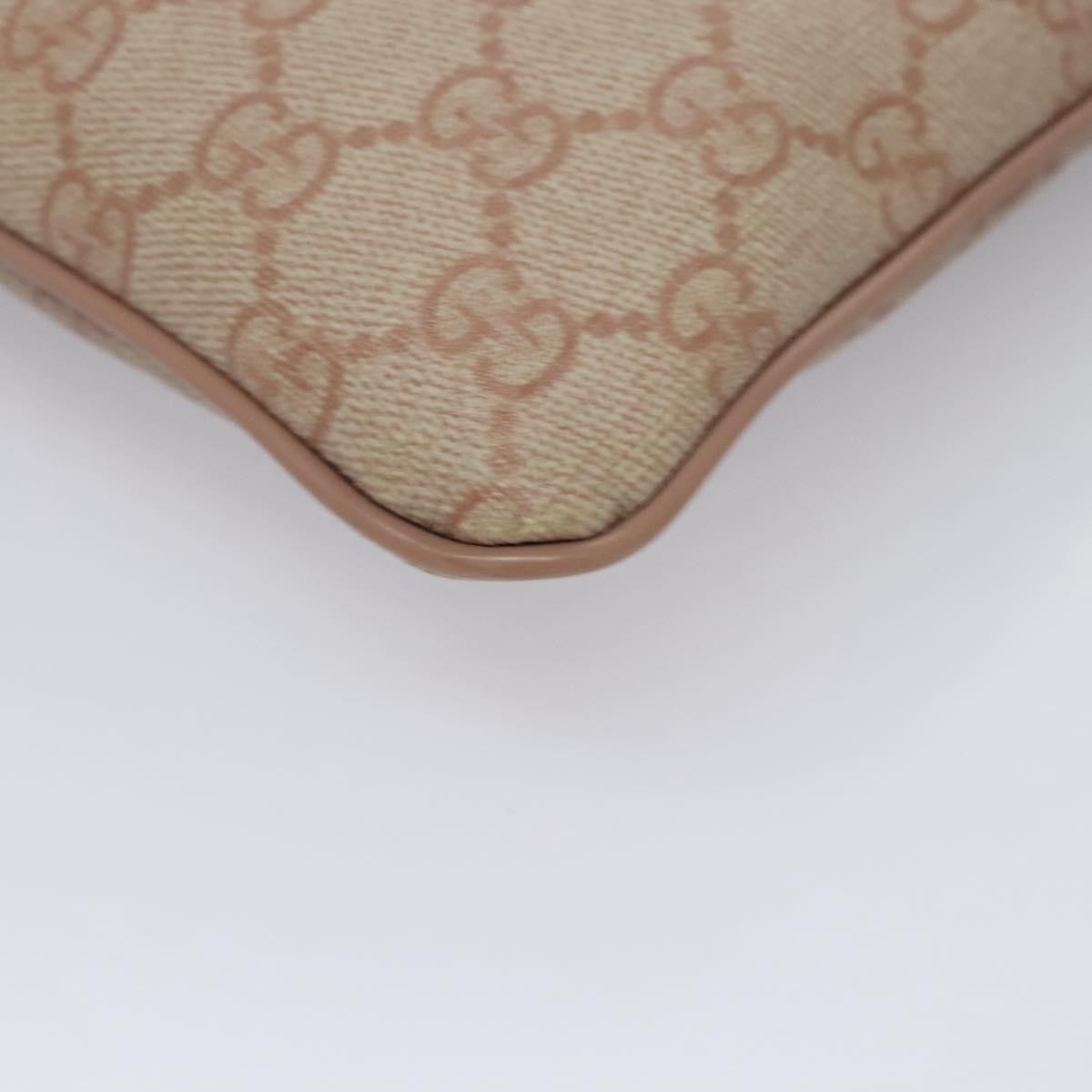 Gucci Front Zip Flat Messenger Bag GG Coated Canvas, BEIGE, CANVAS, Shoulder bag