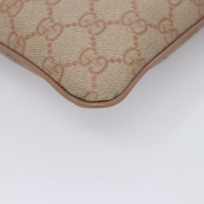 Gucci Front Zip Flat Messenger Bag GG Coated Canvas, BEIGE, CANVAS, Shoulder bag