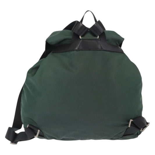 Prada Double Front Pocket Backpack Tessuto, GREEN, NYLON, Backpack