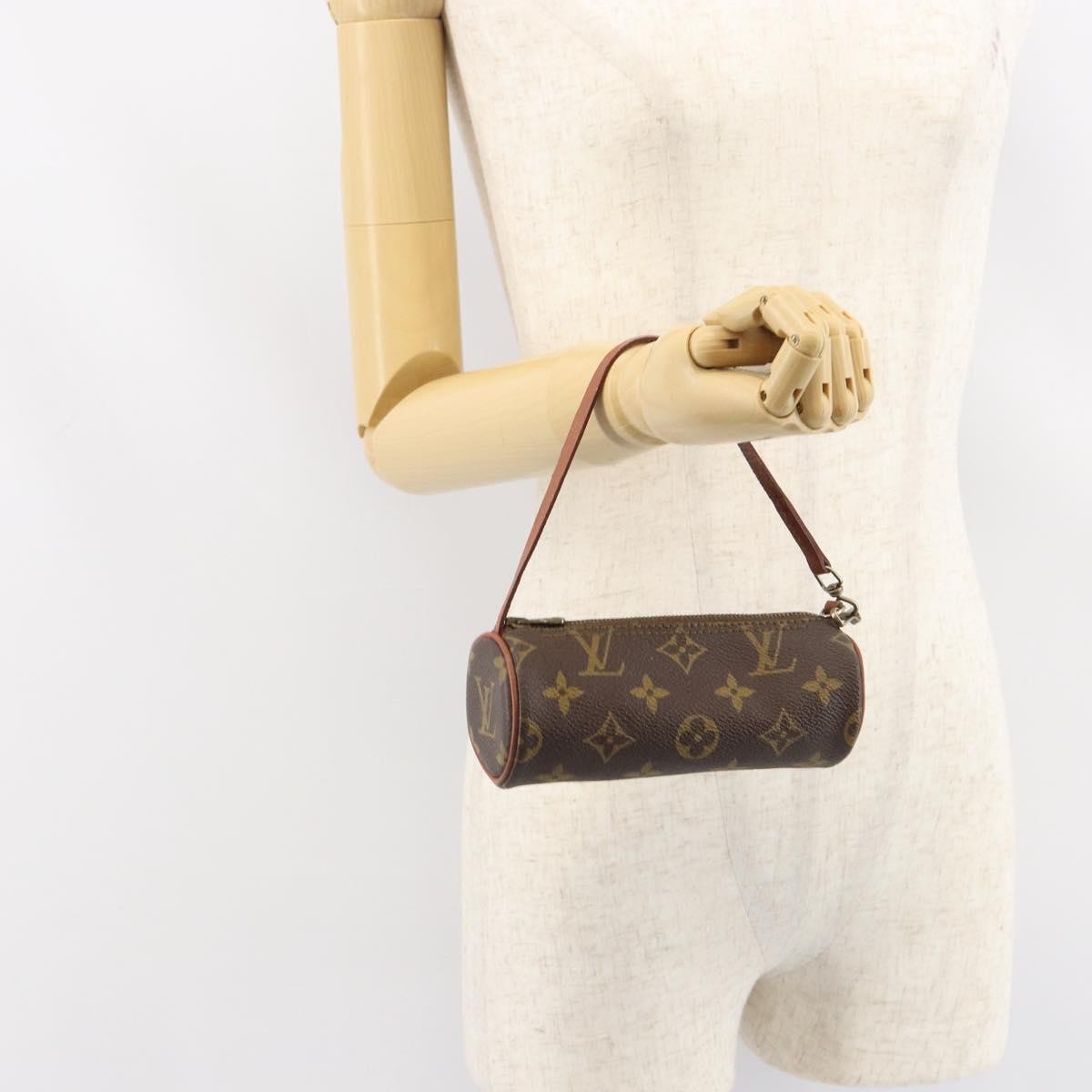 Louis Vuitton Papillon Pochette Monogram Canvas, BROWN, CANVAS, Clutche & pouche