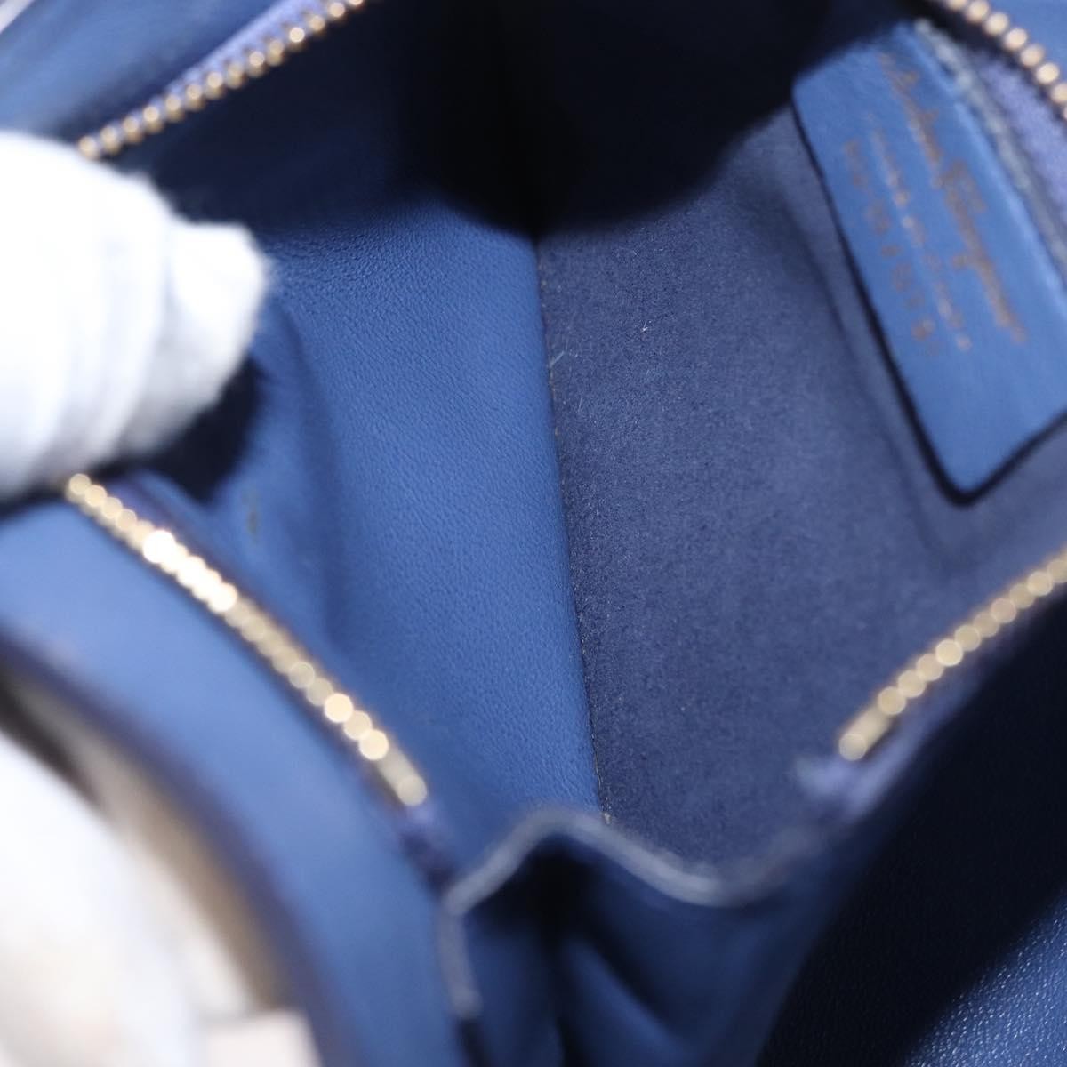 Salvatore Ferragamo Abbey Shoulder Bag Leather, NAVY, LEATHER, Shoulder bag