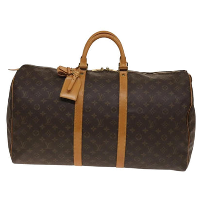 Louis Vuitton Keepall Bag Monogram Canvas, BROWN, CANVAS, Travel bag
