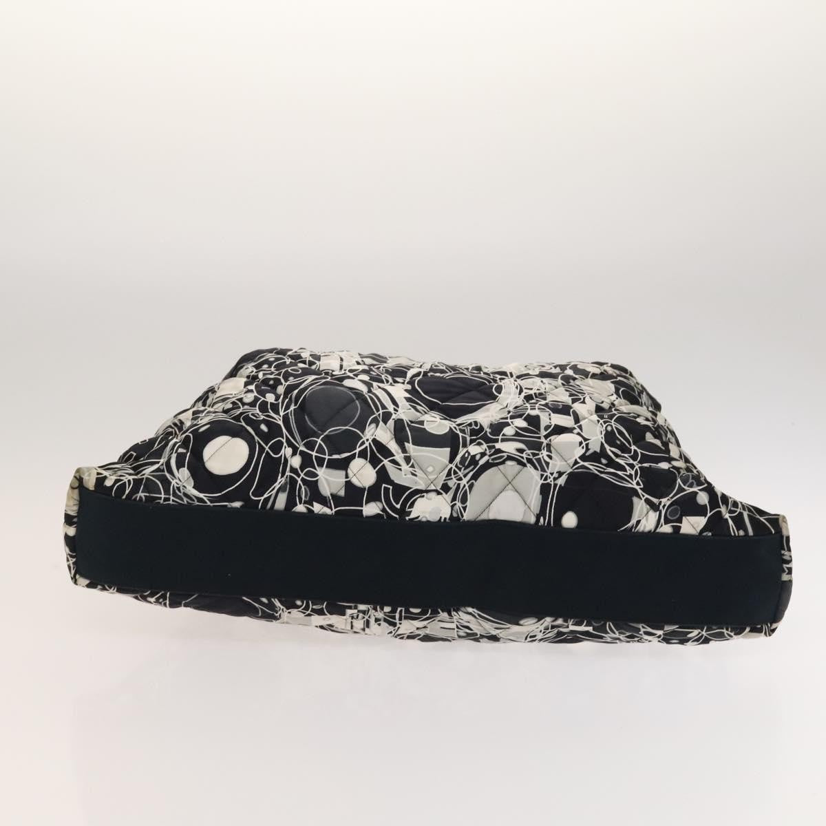 Chanel Kaleidoscope Chain Tote Quilted Printed Satin, BLACK, SILK, Tote bag