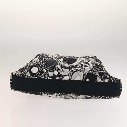 Chanel Kaleidoscope Chain Tote Quilted Printed Satin, BLACK, SILK, Tote bag