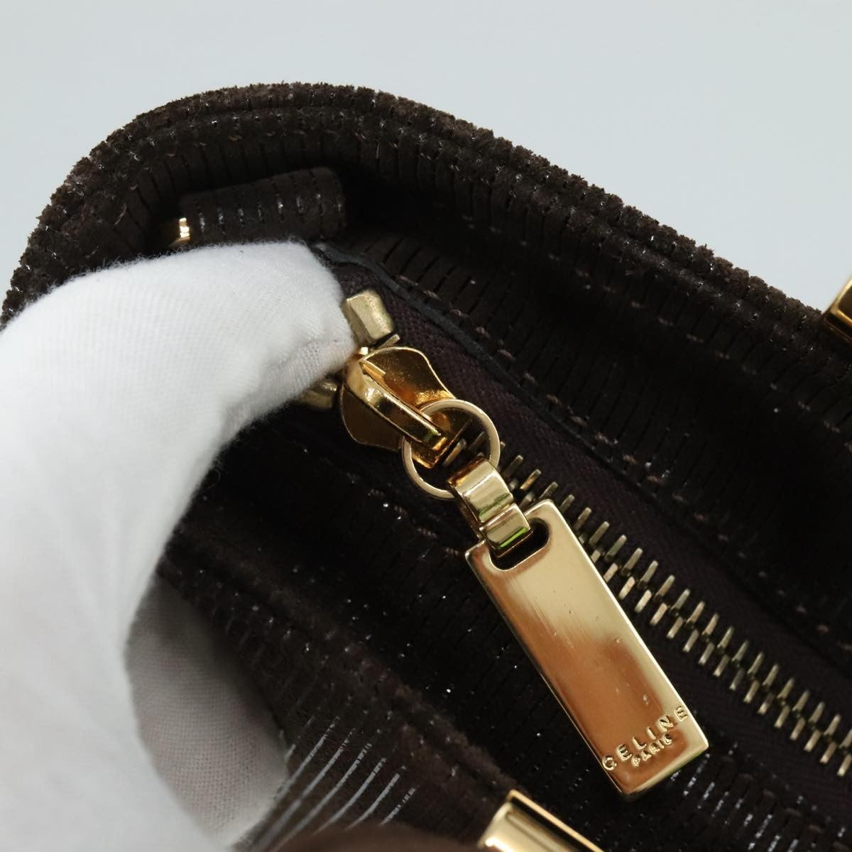 Celine Handbag Suede, BROWN, SUEDE, Handbag