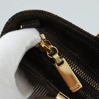 Celine Handbag Suede, BROWN, SUEDE, Handbag