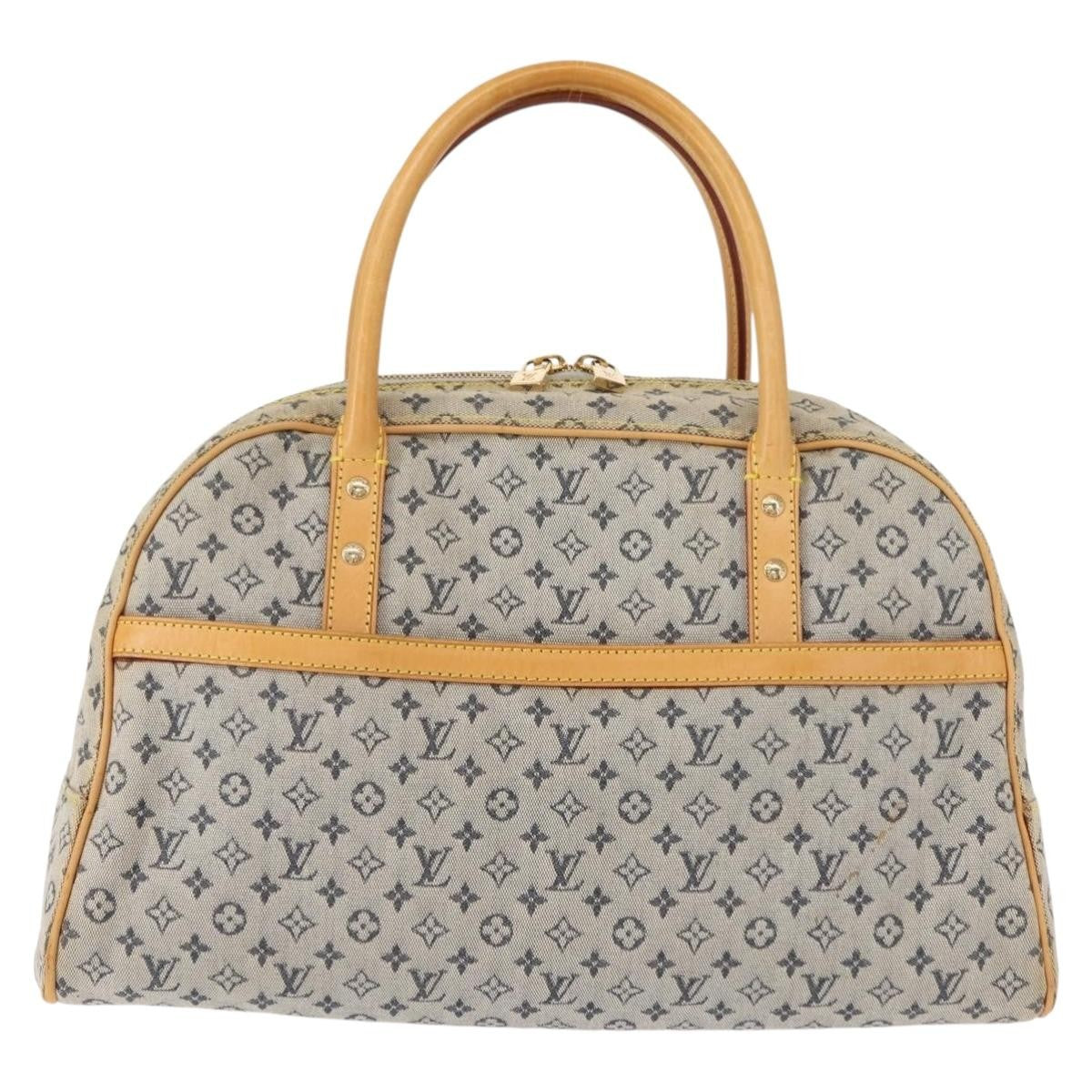 Louis Vuitton Marie Handbag Mini Lin, BLUE, CANVAS, Handbag