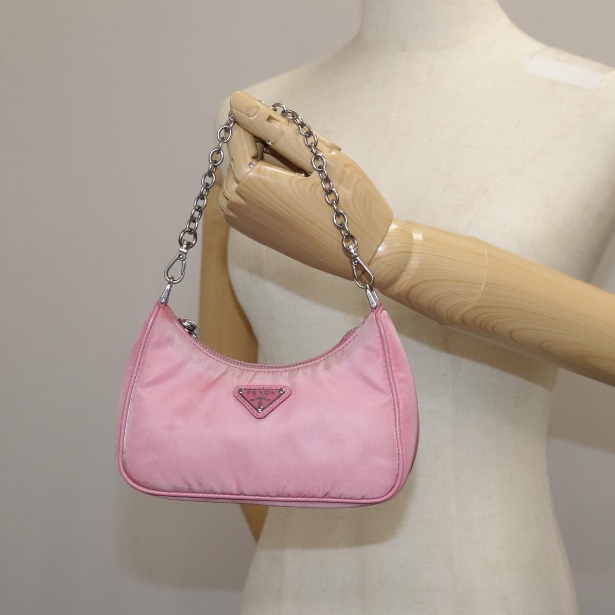 Prada Re-Edition Shoulder Bag Tessuto, PINK, NYLON, Shoulder bag