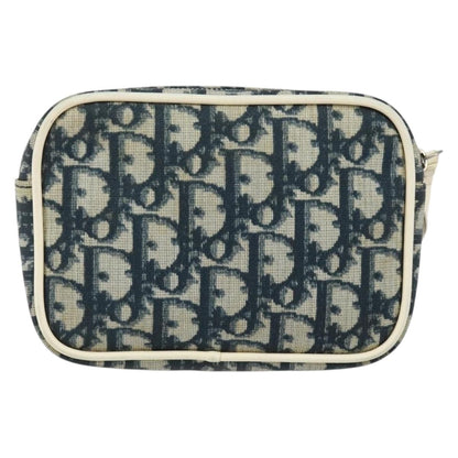Christian Dior Vintage Trotter Pouch Diorissimo Canvas, NAVY, PVC, Clutche & pouche
