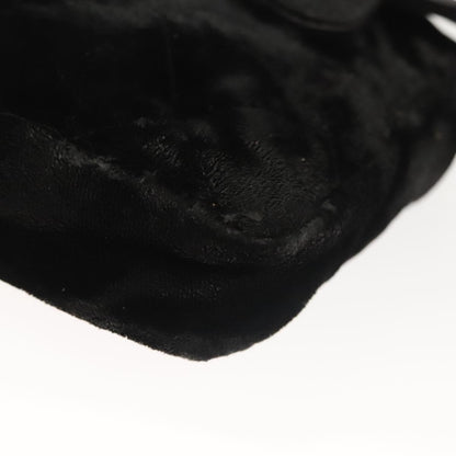 Chanel Vintage CC Flap Waist Bag Quilted Leather, BLACK, VELVET, Handbag
