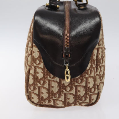 Christian Dior Vintage Trotter Handbag Canvas, BEIGE, CANVAS, Handbag