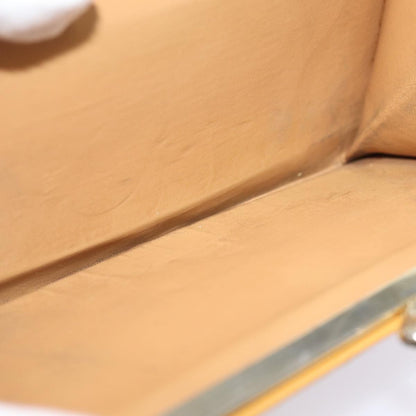 Celine Bifold Flat Wallet Leather, BROWN, CANVAS, Wallets