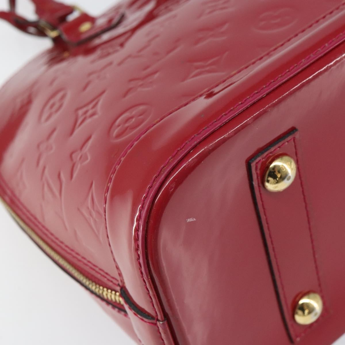 Louis Vuitton Alma Handbag Monogram Vernis, RED, PATENT_LEATHER, Handbag