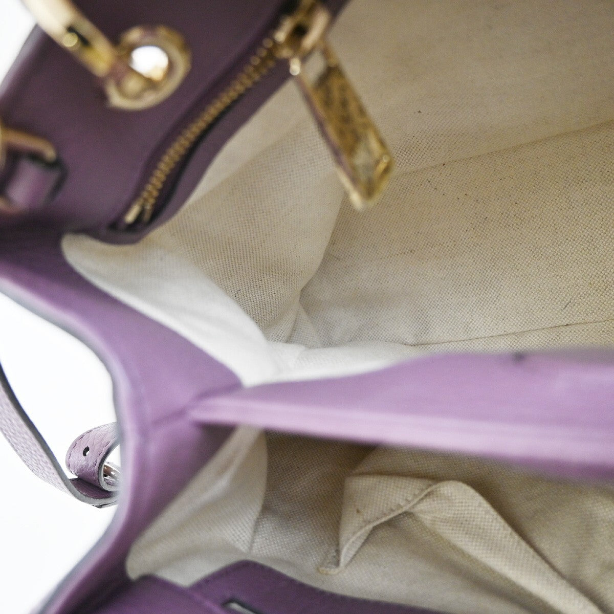 Gucci Bamboo Shopper Tote Leather, PURPLE, LEATHER, Tote bag