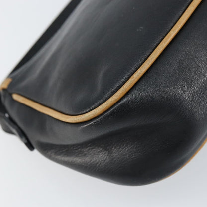 Celine Vintage Shoulder Bag Leather, BLACK, LEATHER, Shoulder bag