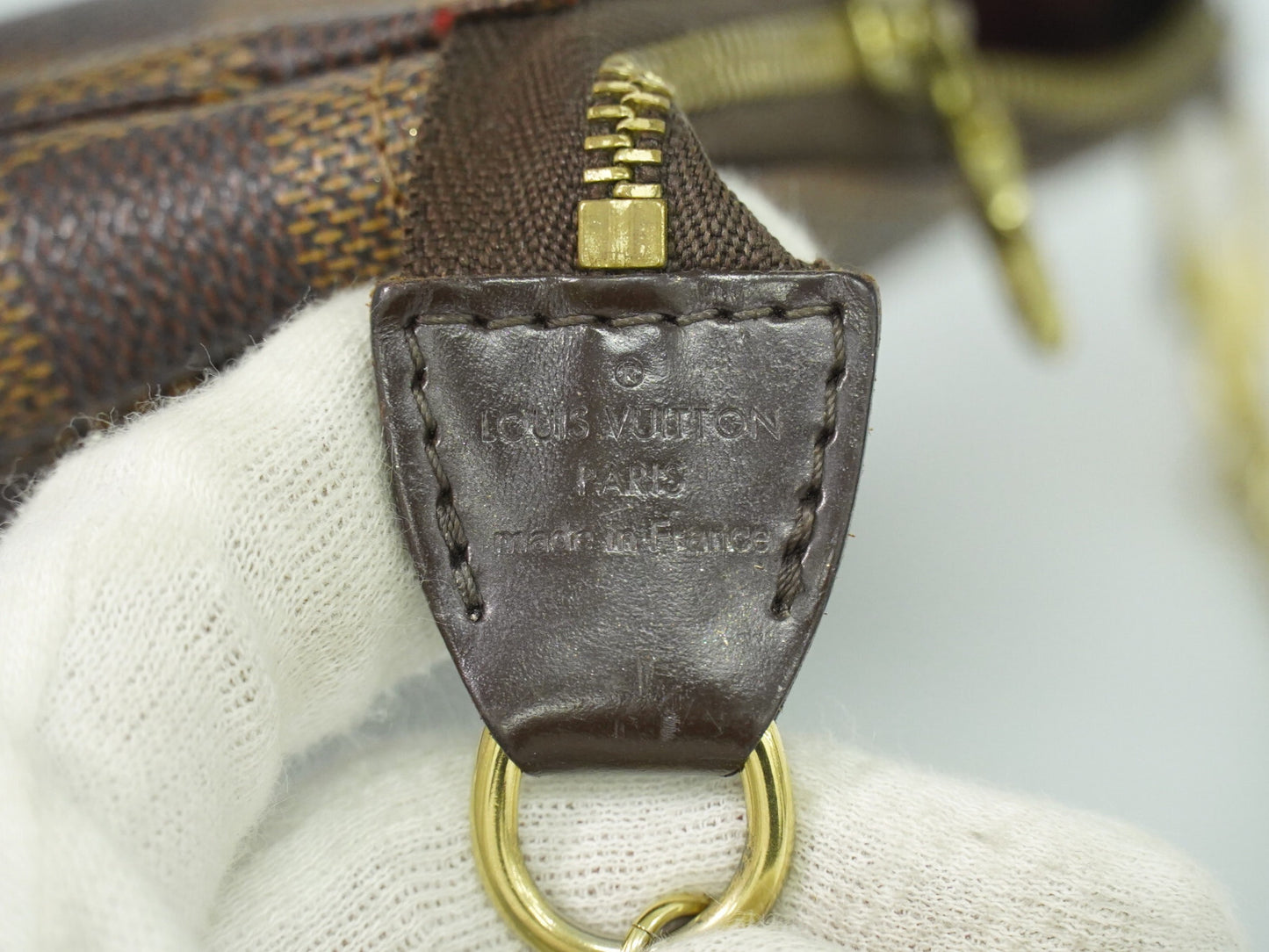 Louis Vuitton Pochette Accessoires Damier, BROWN, CANVAS, Clutche & pouche