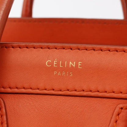 Celine Luggage Bag Smooth Leather, ORANGE, LEATHER, Handbag