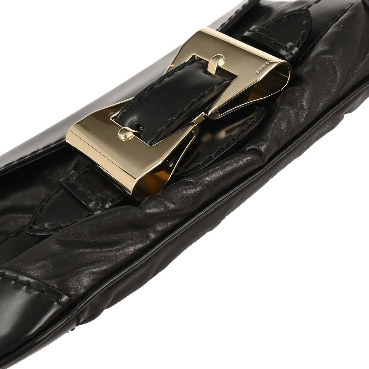 Gucci Vintage Handbag Leather, BLACK, LEATHER, Handbag