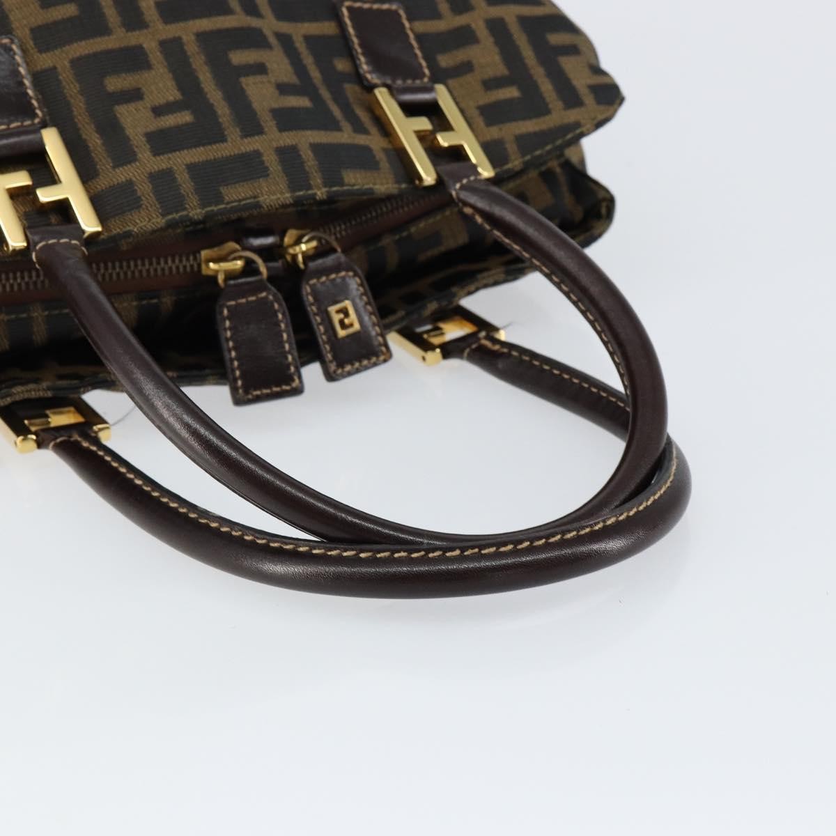 Fendi Vintage Convertible Satchel Zucca Canvas, BROWN, CANVAS, Handbag