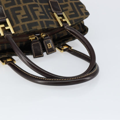 Fendi Vintage Convertible Satchel Zucca Canvas, BROWN, CANVAS, Handbag