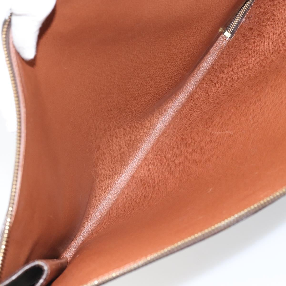 Louis Vuitton Poche Documents Monogram Canvas, BROWN, CANVAS, Clutche & pouche