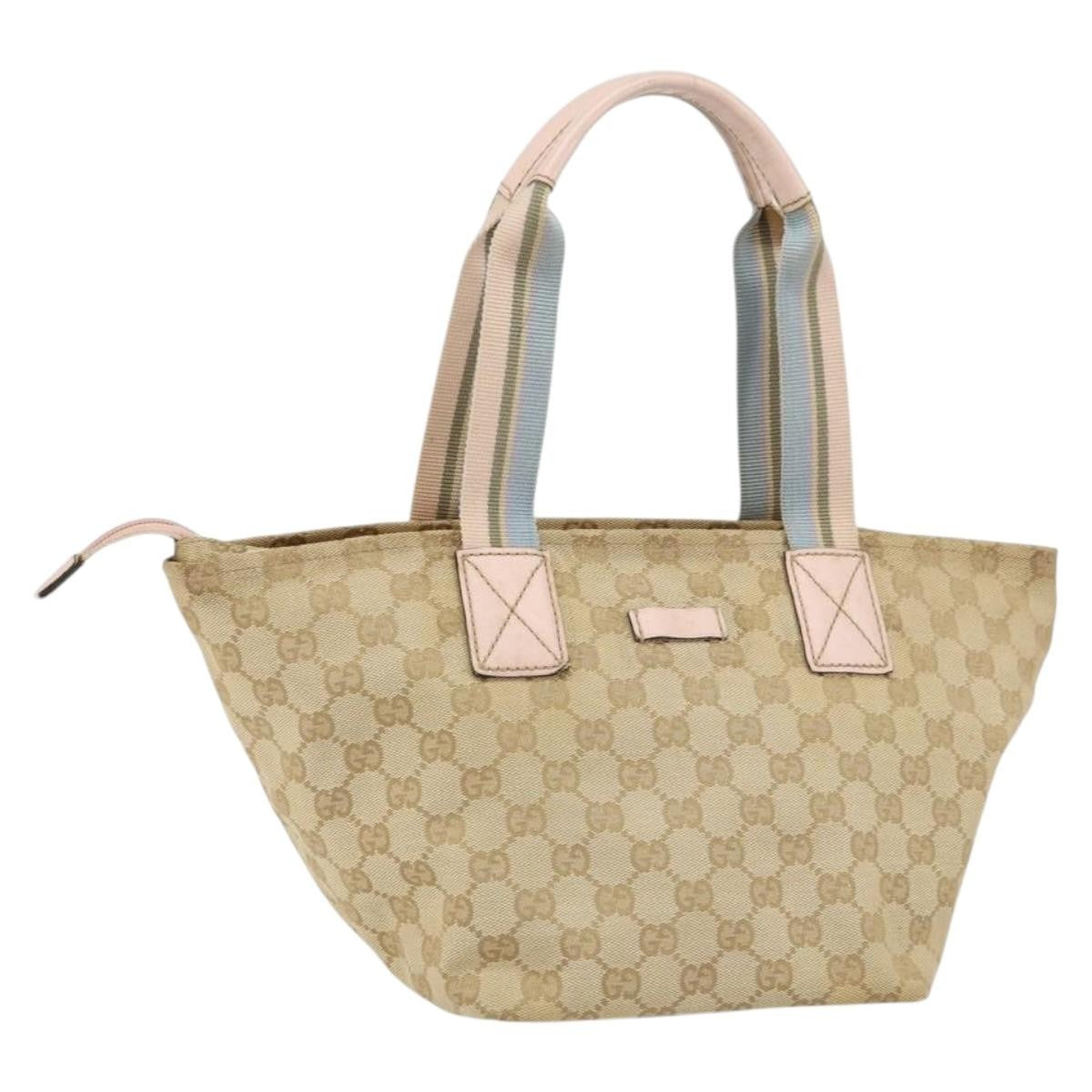 Gucci Web Zip Tote GG Canvas, BEIGE, CANVAS, Tote bag