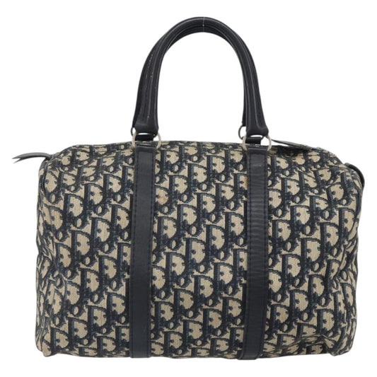 Christian Dior Vintage Trotter Boston Bag Diorissimo Canvas, NAVY, CANVAS, Handbag