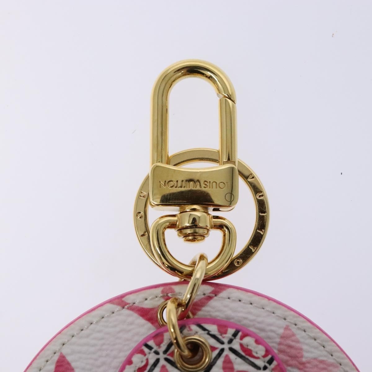 Louis Vuitton Illustre Bag Charm and Key Holder Spring in the City Monogram Giant Canvas, PINK, CANVAS, Charms and Keychains