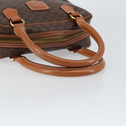 Celine Macadam Handbag Macadam with leather, BROWN, CANVAS, Handbag