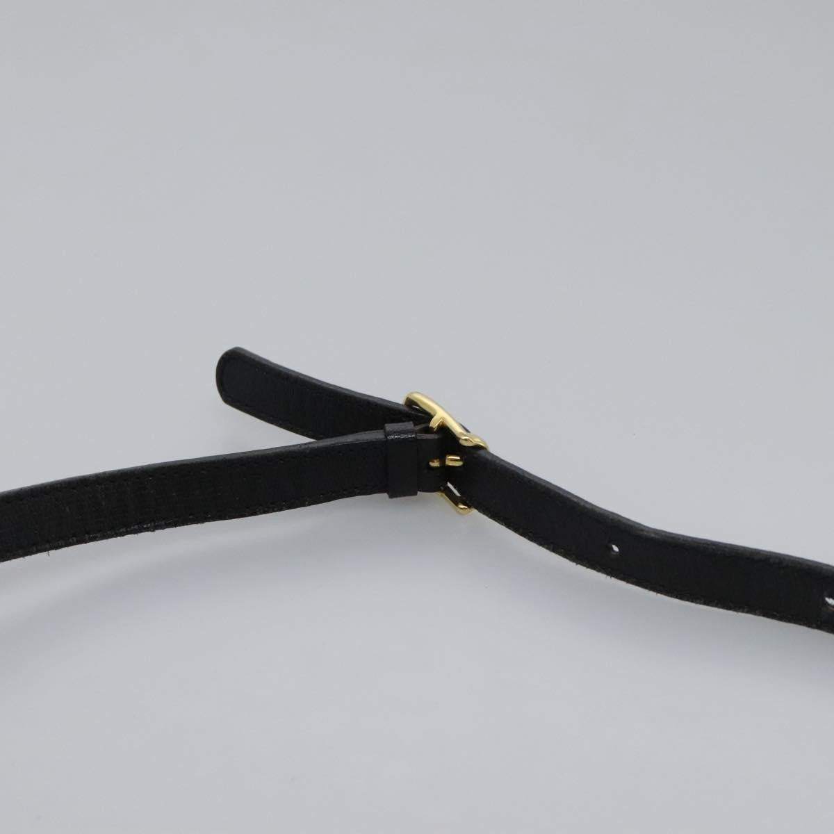 Celine Vintage Circle Logo Crossbody Bag Leather, BLACK, LEATHER, Crossbody bag