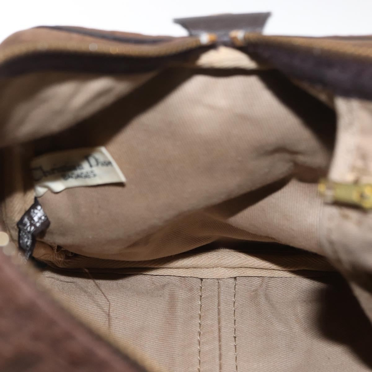 Christian Dior Vintage Trotter Boston Bag Canvas, BROWN, CANVAS, Travel bag