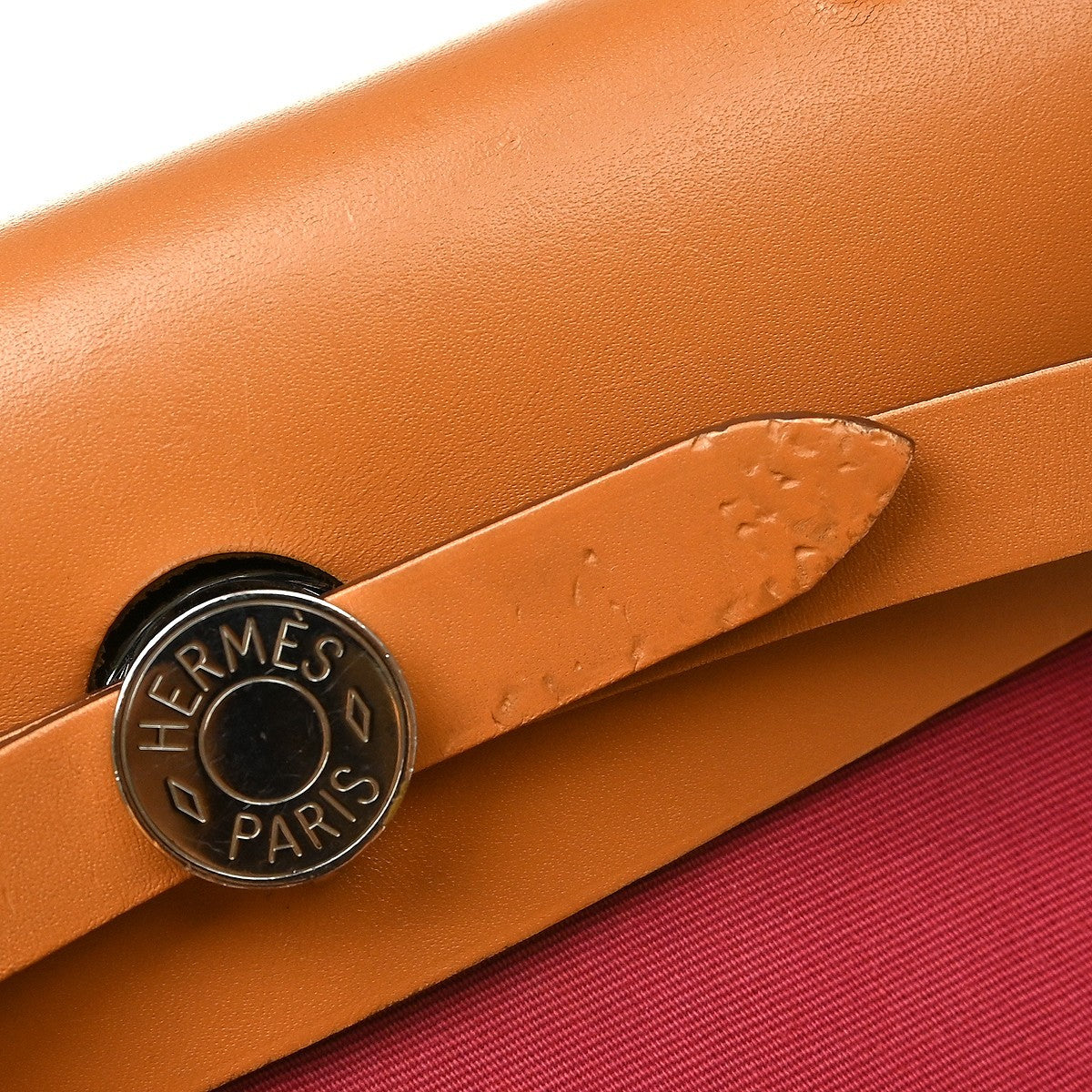 Hermes Herbag Zip Leather and Toile, Multicolour, Canvas, Handbag